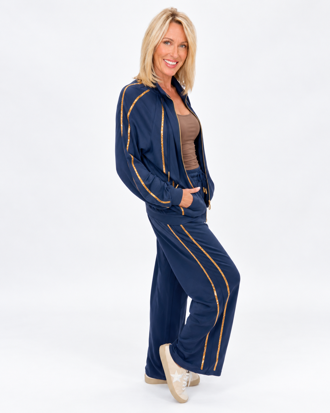 After Hours Rhinestone Zip-Up