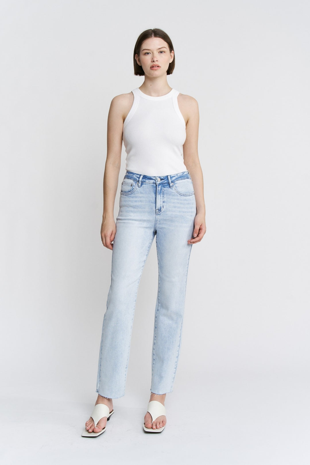 Cut It Close Raw Hem Jeans