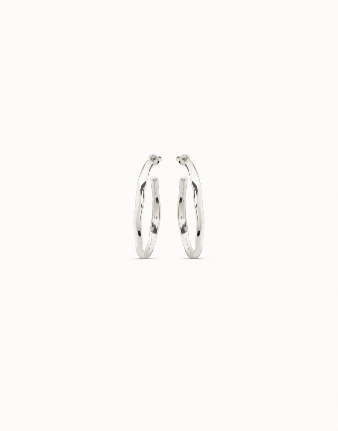 Silver Open Hoop Earrings
