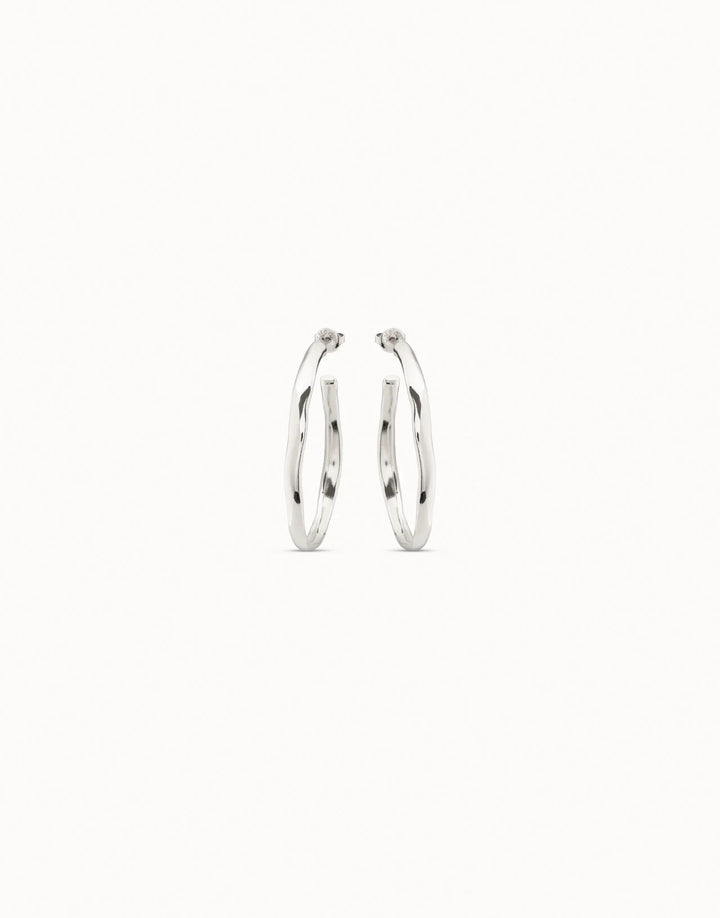 Silver Open Hoop Earrings