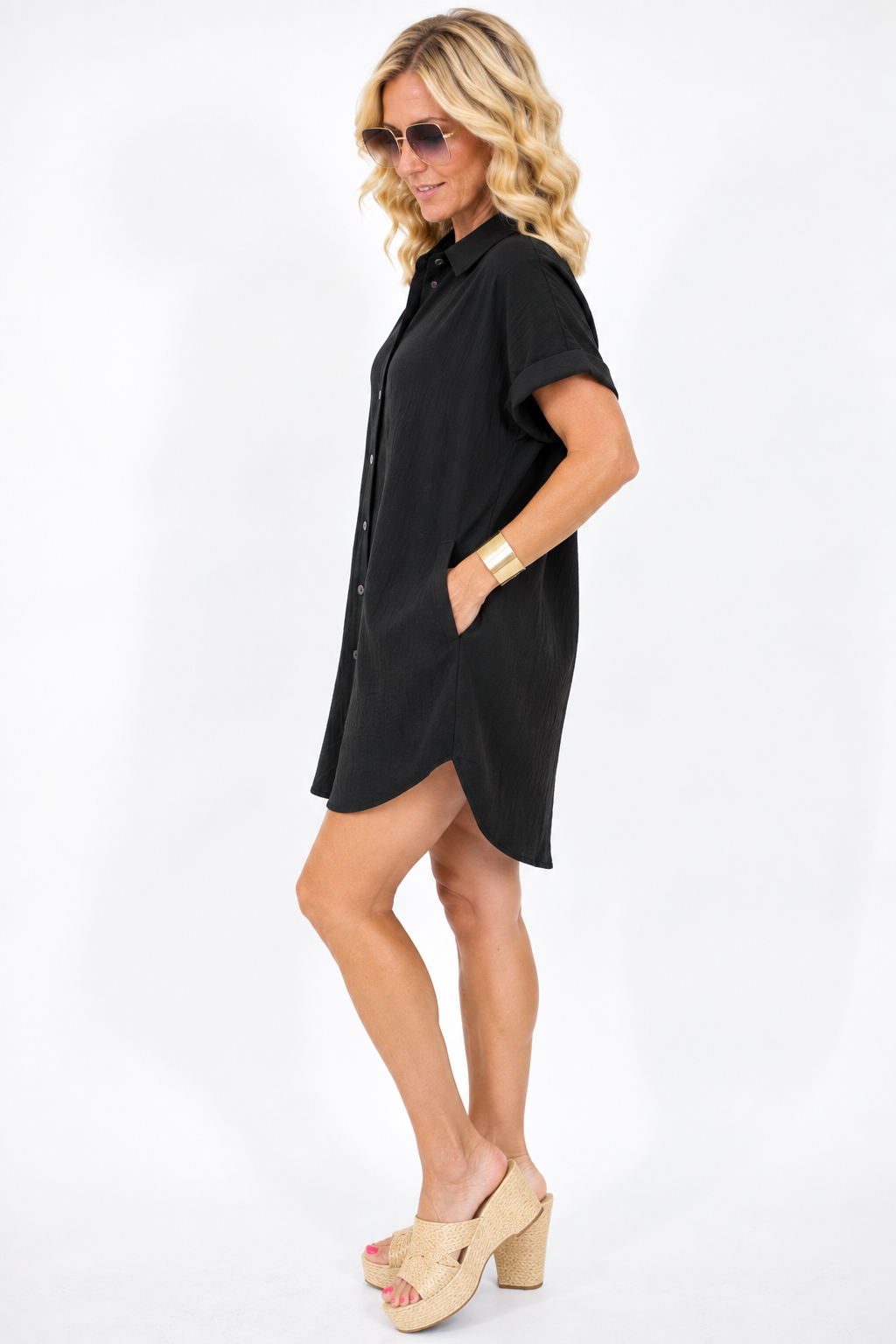 One & Done Airflow Shirt Dress