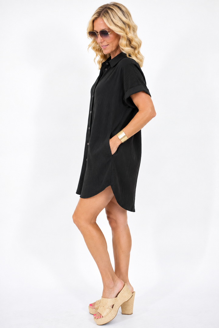 One & Done Airflow Shirt Dress