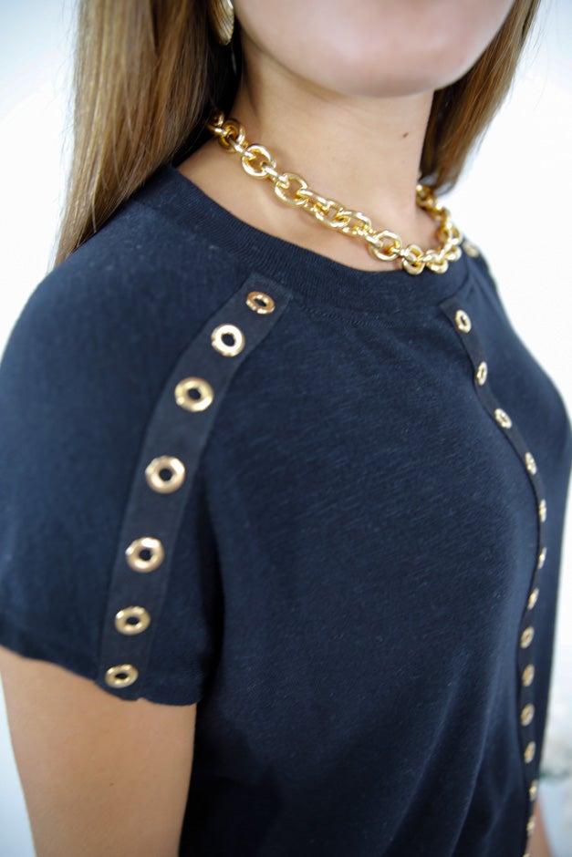 Golden Coast Grommet Tee *Final Sale*