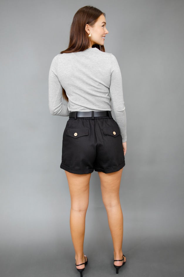 Midnight Charm Button Cuff Sweater