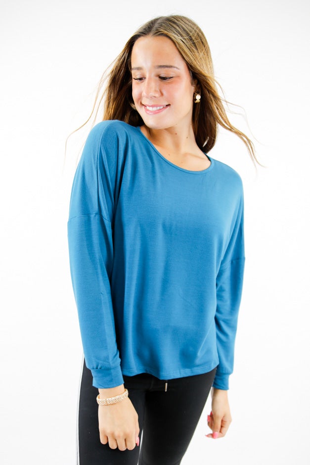 Open-Back Long Sleeve Top