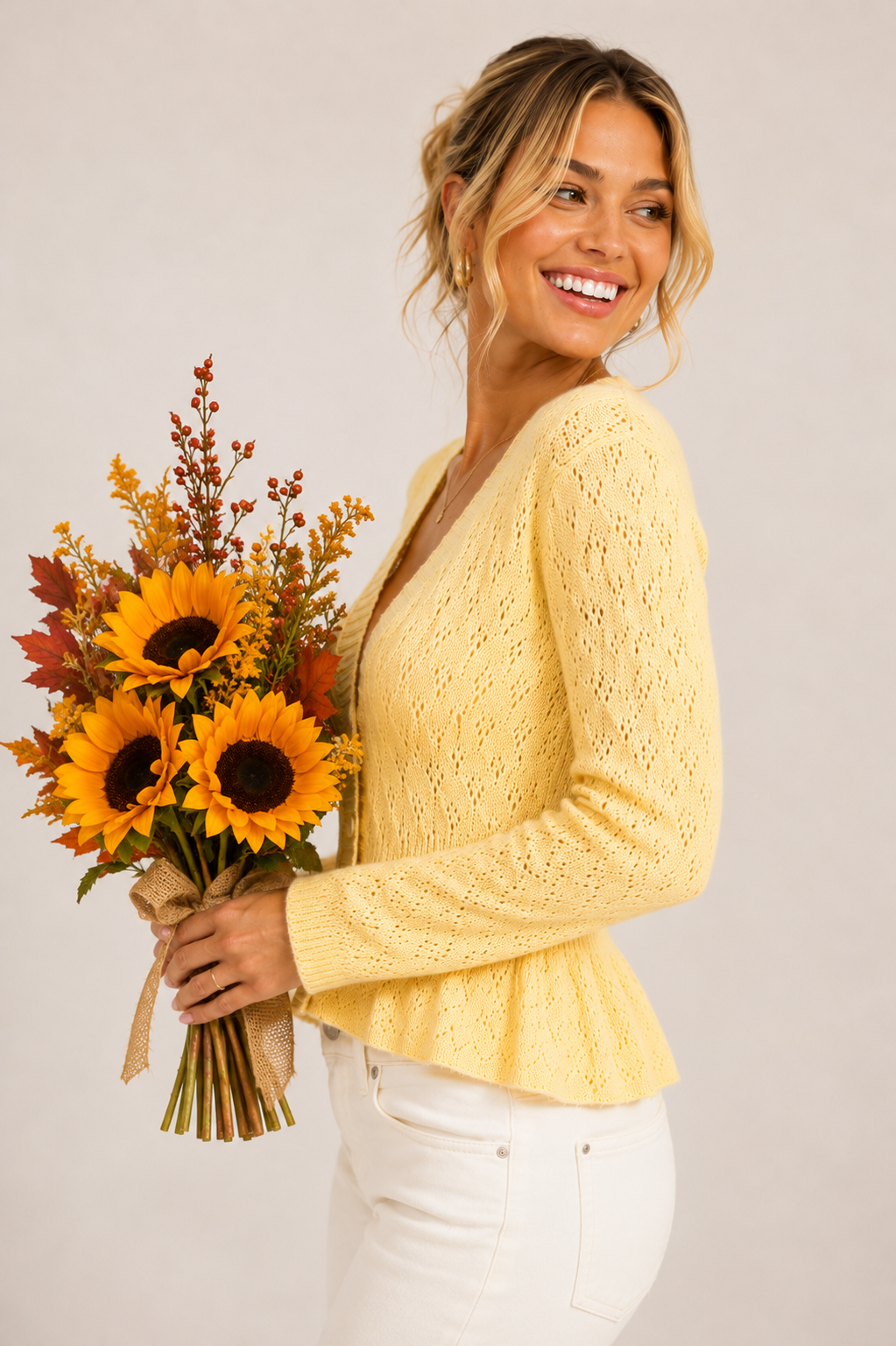 Sweetly Shaped Pointelle Cardigan
