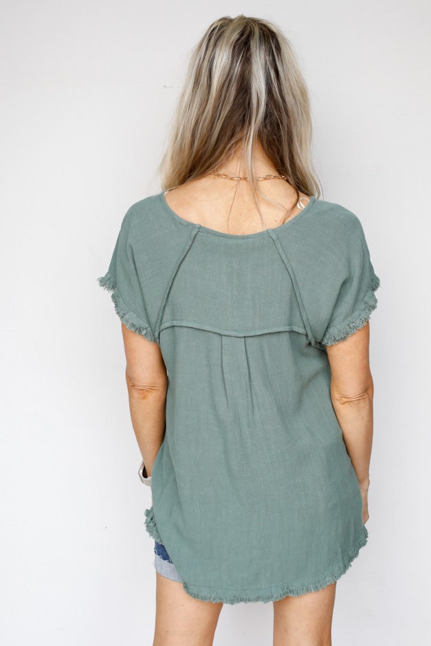 Summer Daze Raw Hem Top *Final Sale*