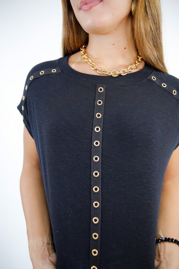 Golden Coast Grommet Tee *Final Sale*