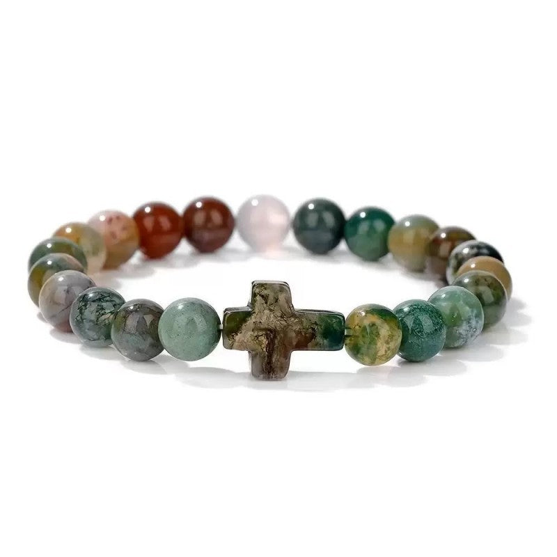 Faith in Every Stone Cross Bracelet