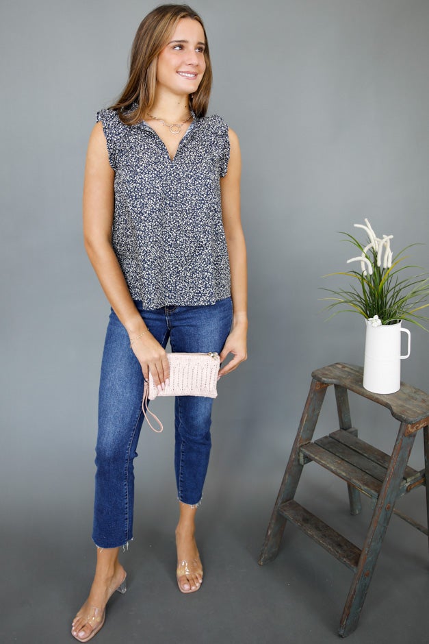 Morning Mist Ruffle Blouse *Final Sale*