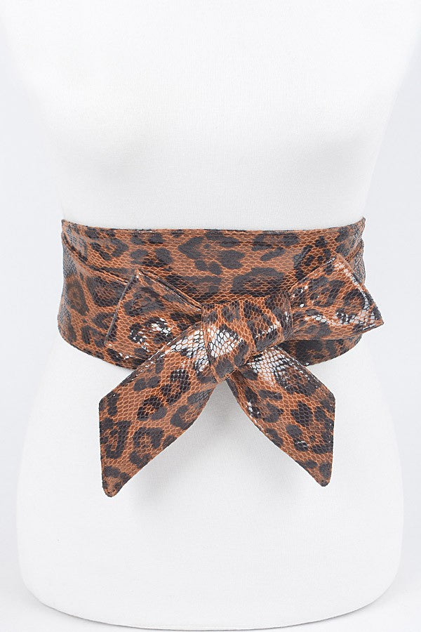 Leopard Wrap Belt