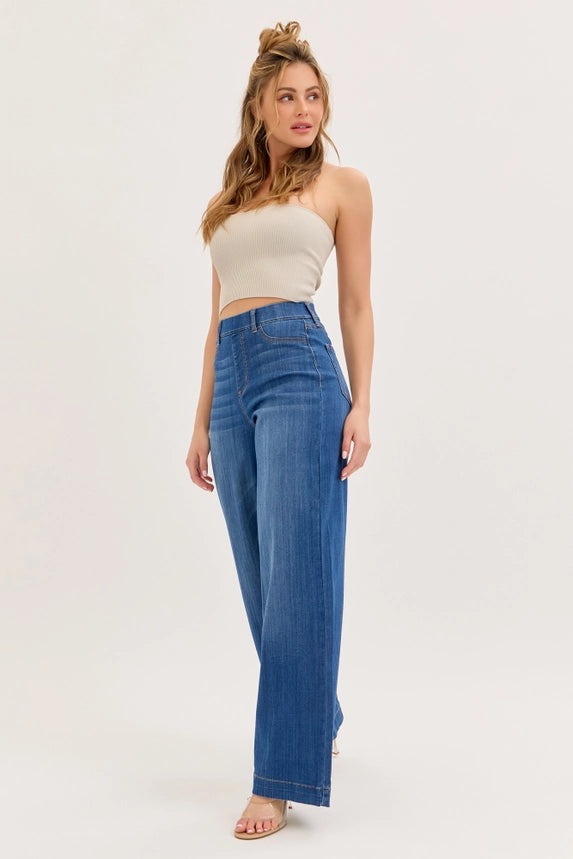 All Day Comfort Wide Leg Jeans Medium Wash