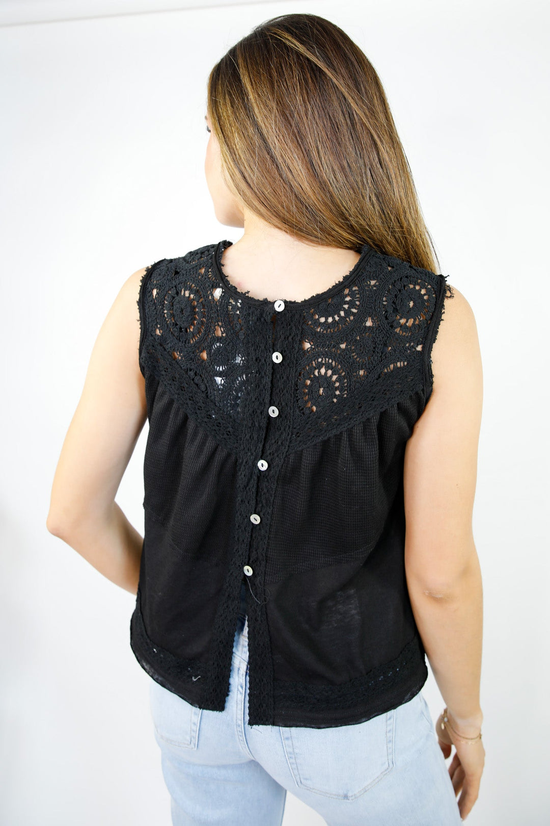 Evening Bloom Crochet Tank
