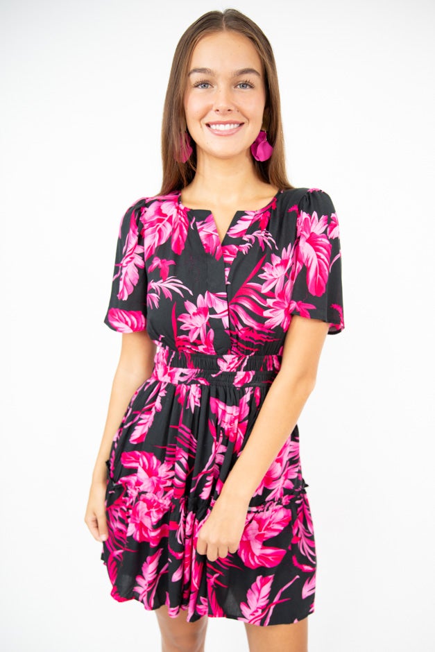 Tropic Allure Tiered Mini Dress *Final Sale*