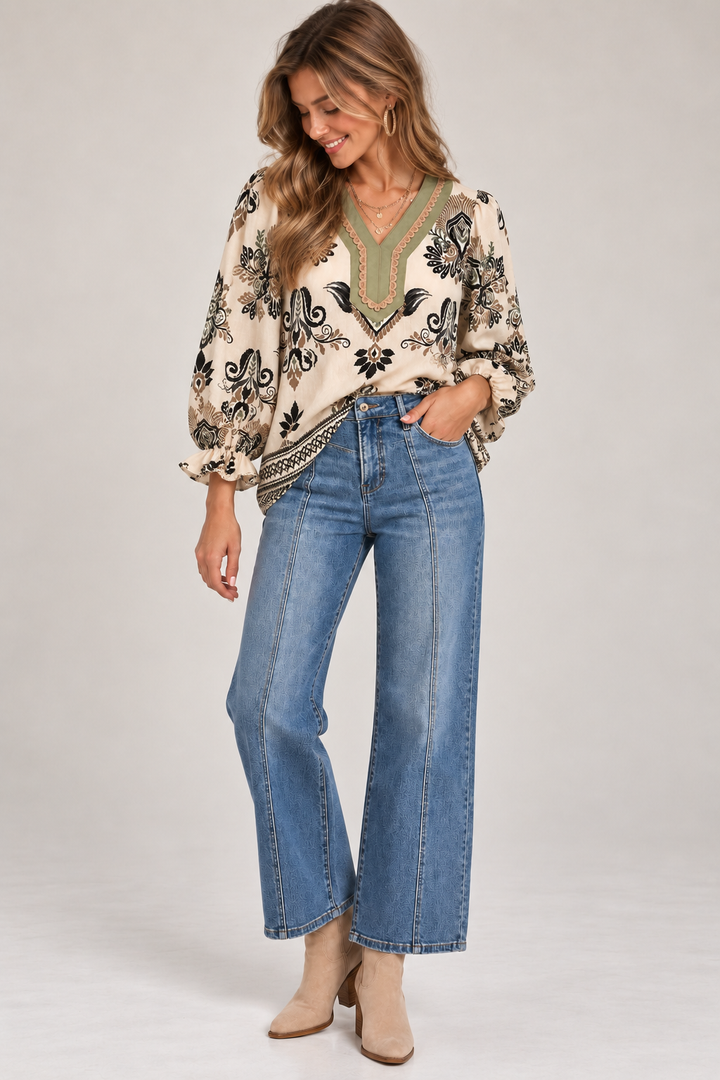 Wild at Heart Lace Trim Top