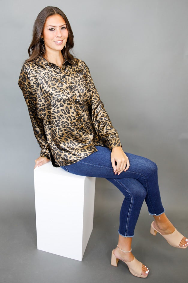 Safari Satin Blouse *Final Sale*