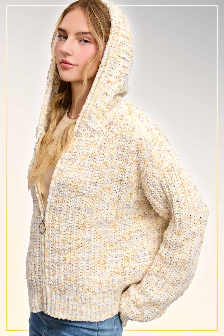 Confetti Days Zip-Up Sweater