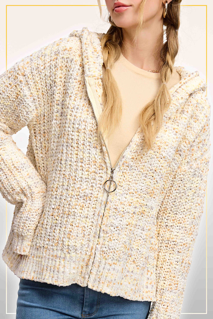 Confetti Days Zip-Up Sweater