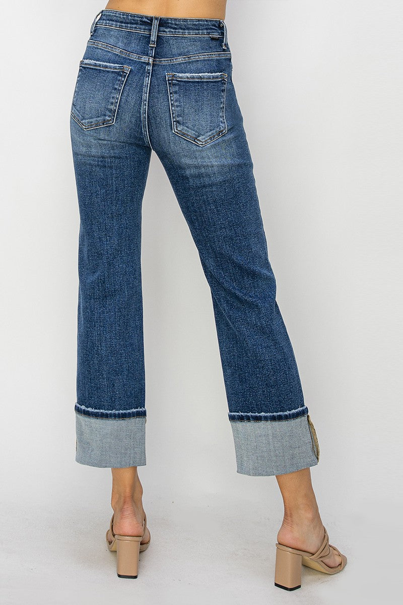 Downtown Cuffed Straight Jeans