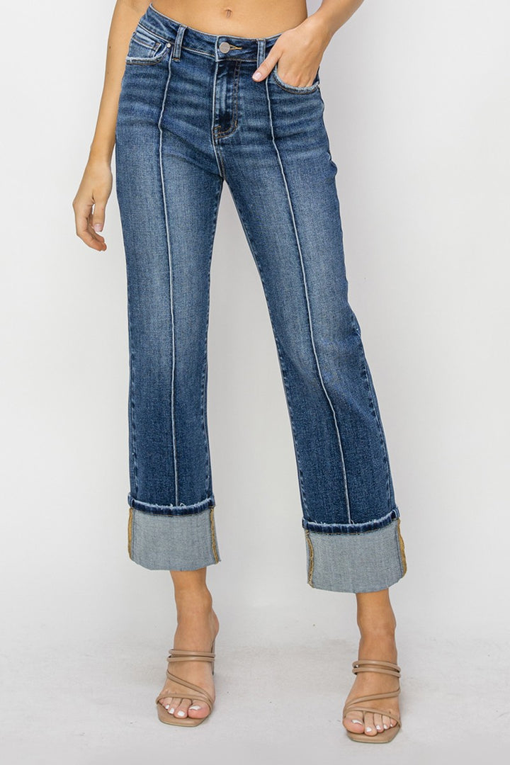 Downtown Cuffed Straight Jeans