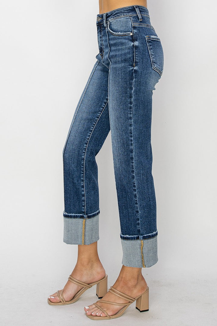 Downtown Cuffed Straight Jeans