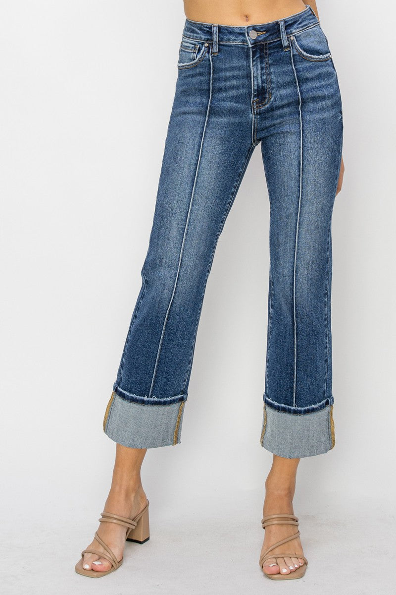 Downtown Cuffed Straight Jeans