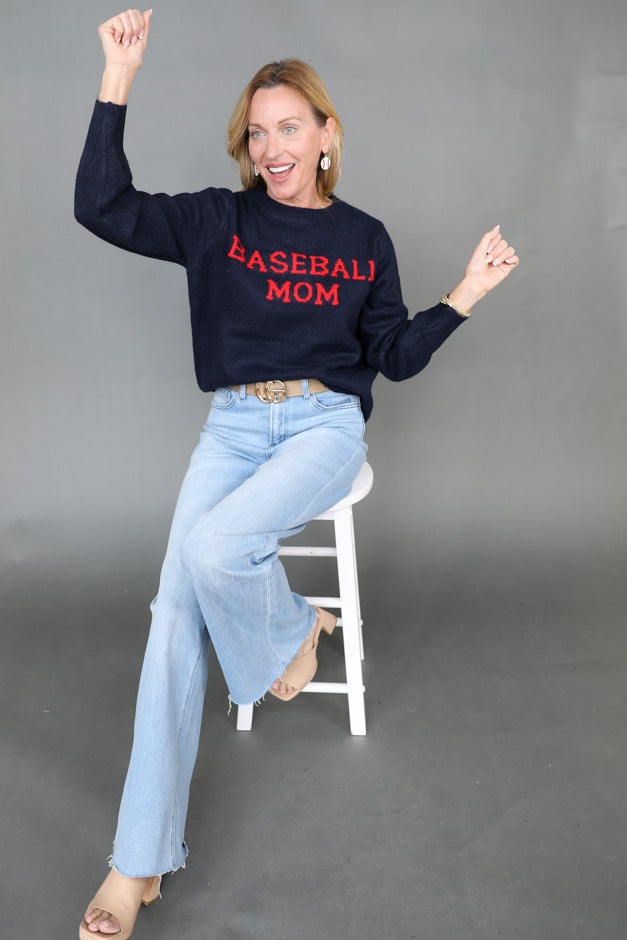 Baseball Mom Knit Sweater