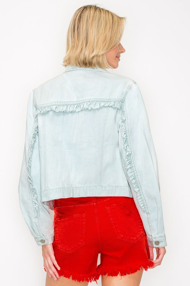 Ruffle Denim Jacket
