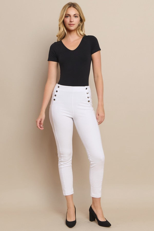 High-Waisted Sailor Skinny Pant