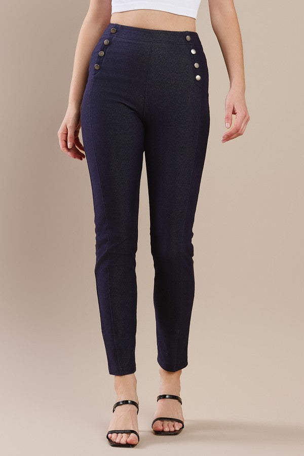 High-Waisted Sailor Skinny Pant