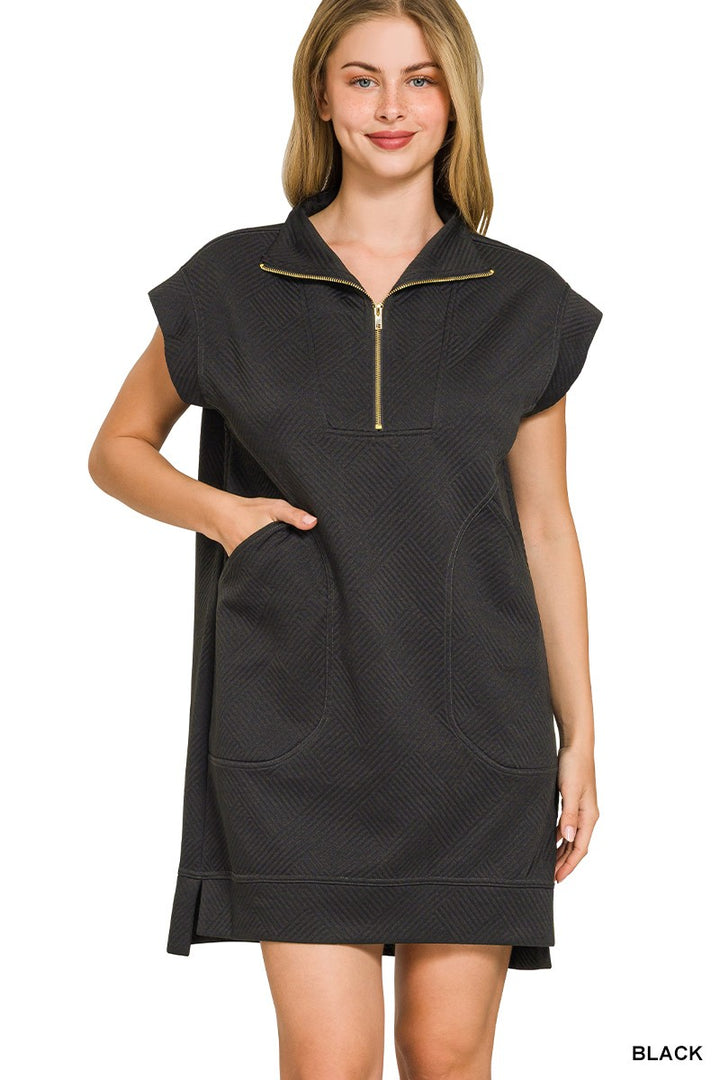 On the Move Zip Mini Dress