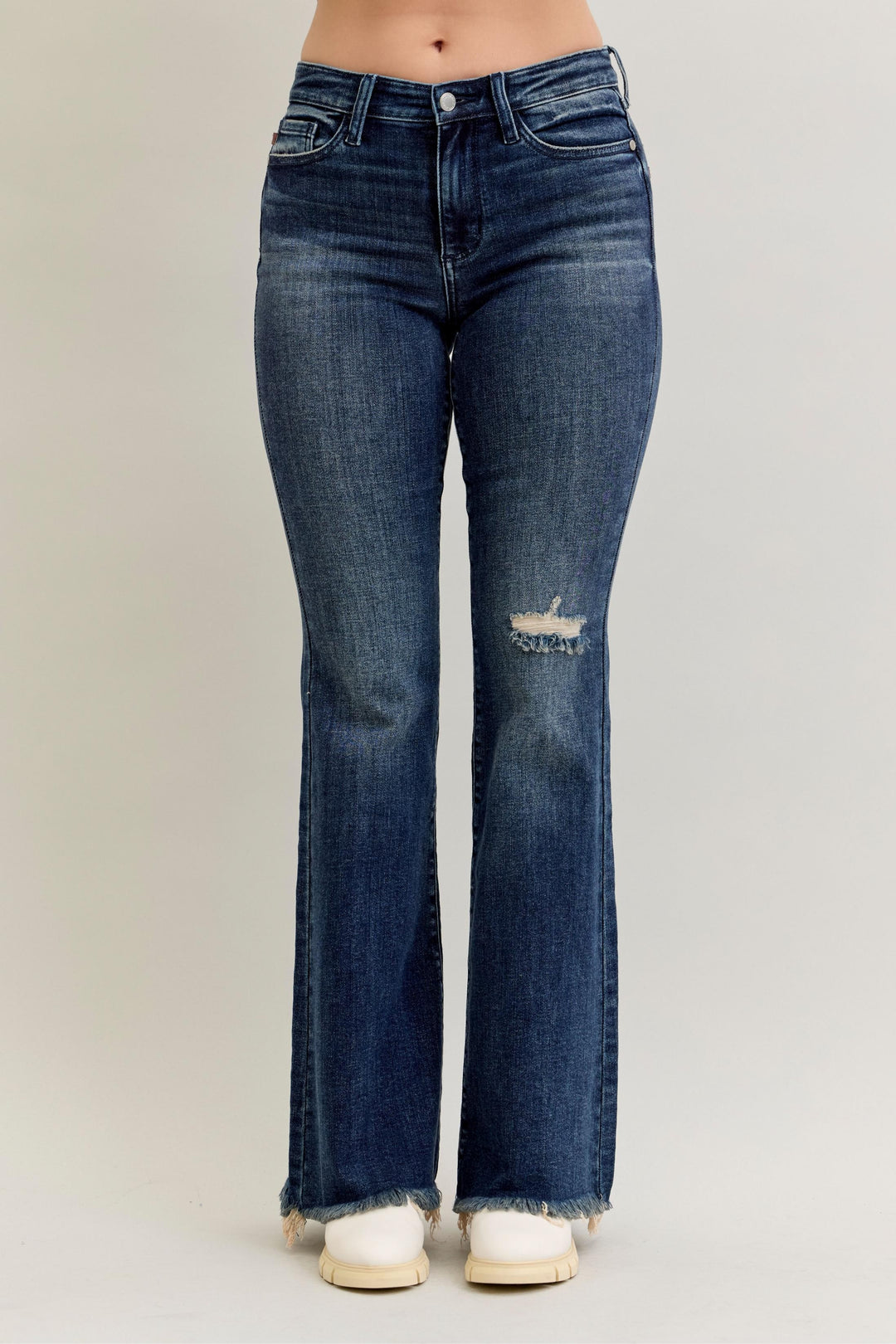 Destroy & Fray Flare Jeans
