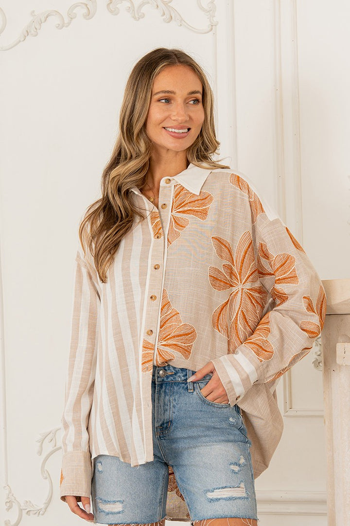 Mixed Feelings Print Button Down