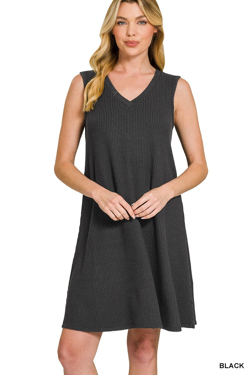 Raise the Bar Ribbed Mini Dress