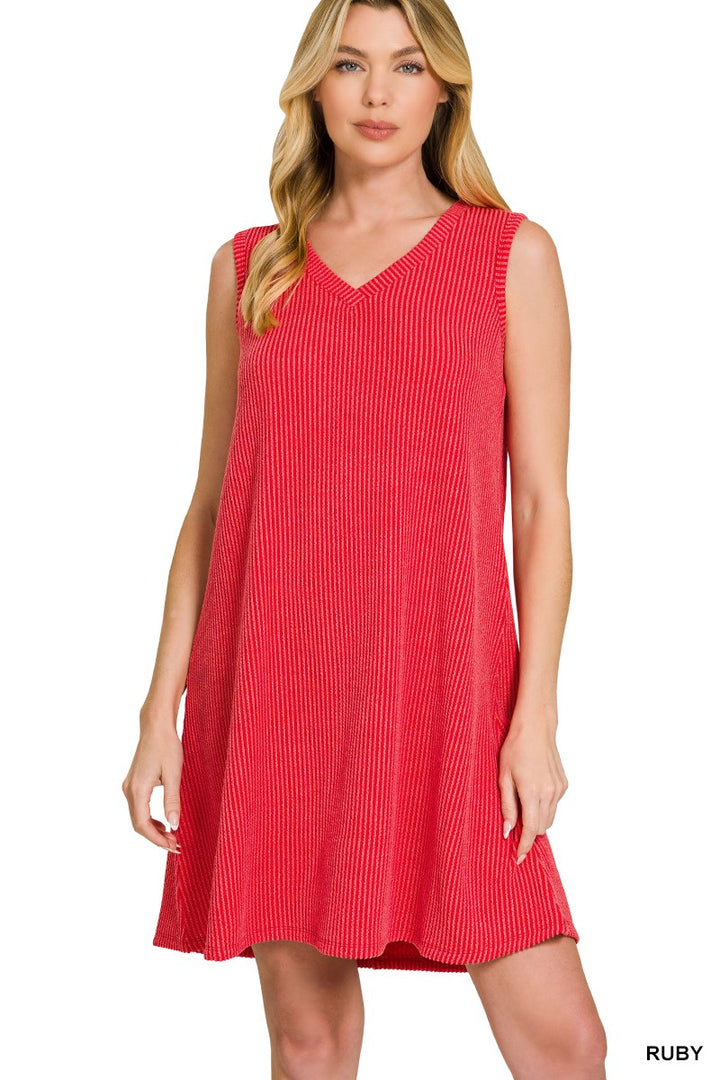 Raise the Bar Ribbed Mini Dress