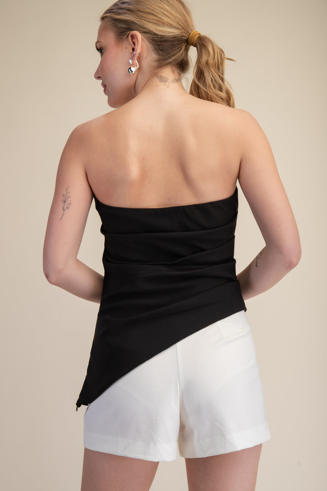 Sleek Ruched Bandeau Top