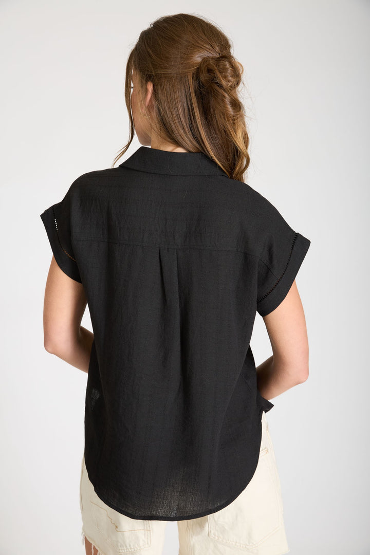 Line by Line V Neck Knit Top