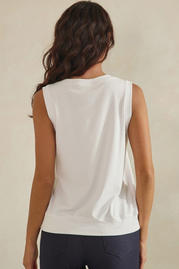 Easy Luxe Ribbed V Neck Tank