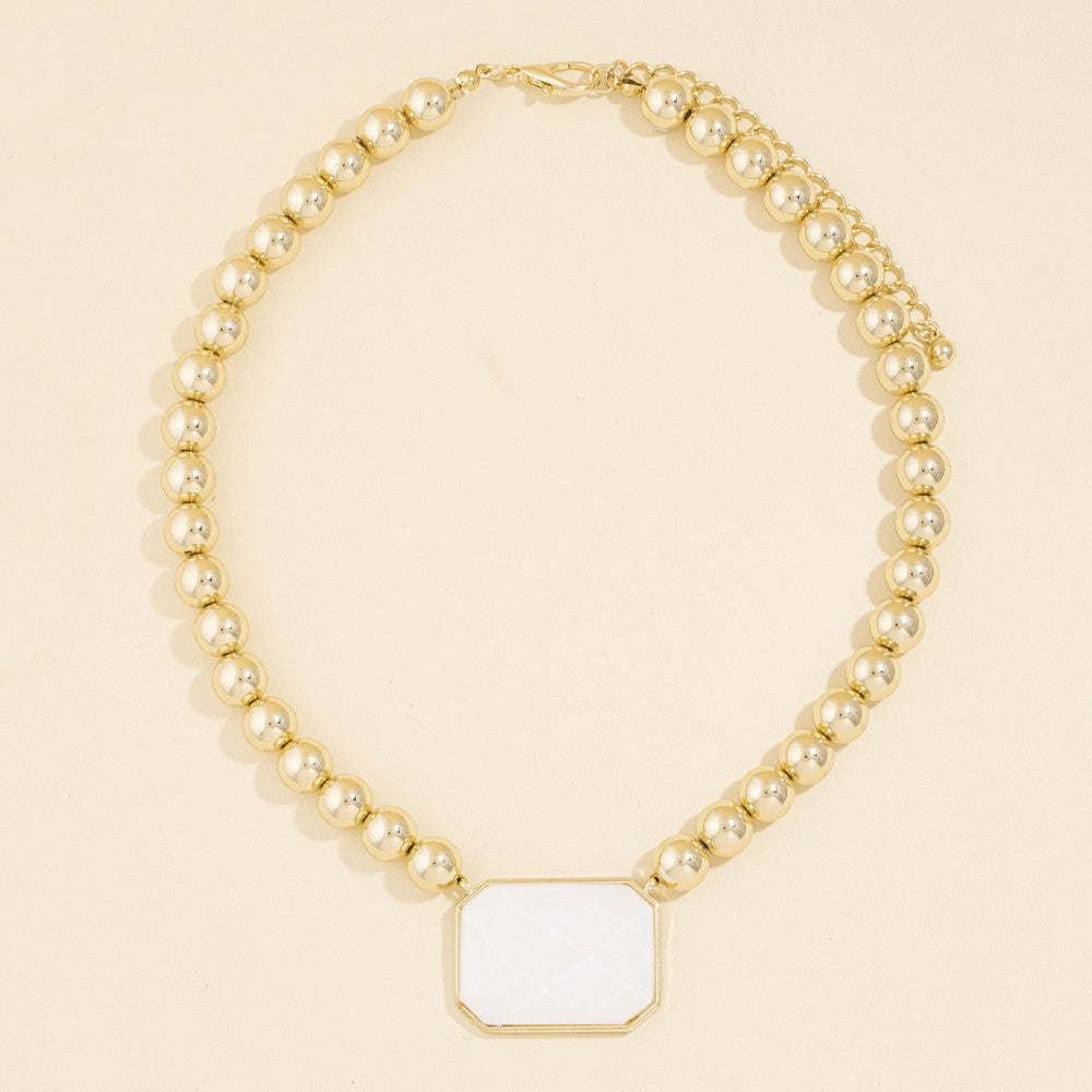 Center of Attention Beaded Necklace