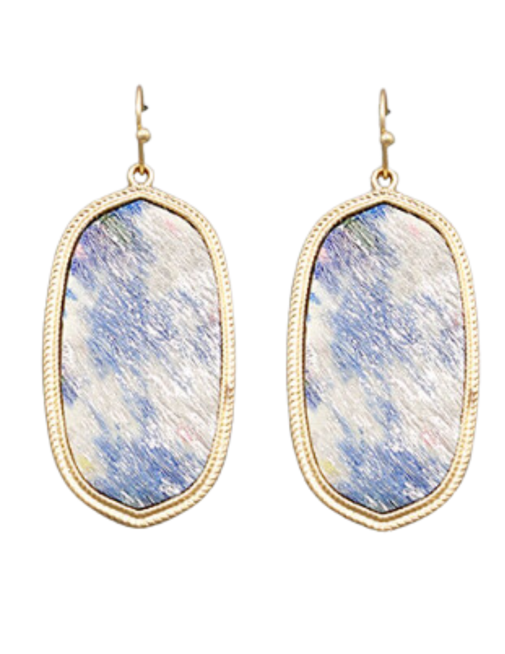 Hexagon Animal Print Earrings - Bold & Modern Statement Jewelry *Final Sale*