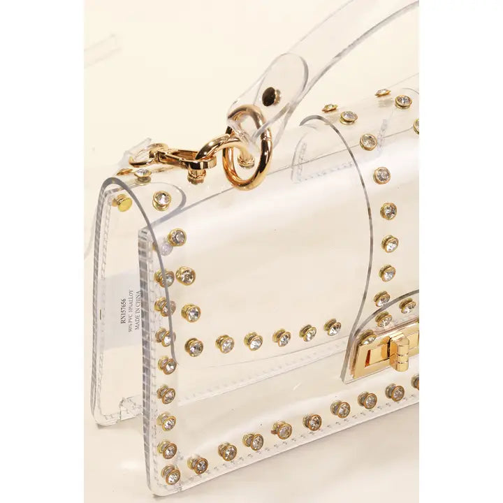 Clearly Dazzling Rhinestone Clutch