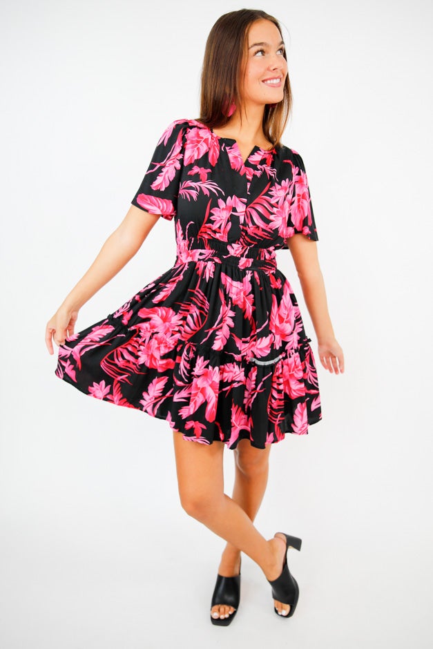 Tropic Allure Tiered Mini Dress *Final Sale*