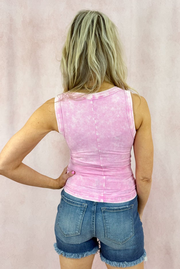 Show Your Love Mineral Wash Rib Tank