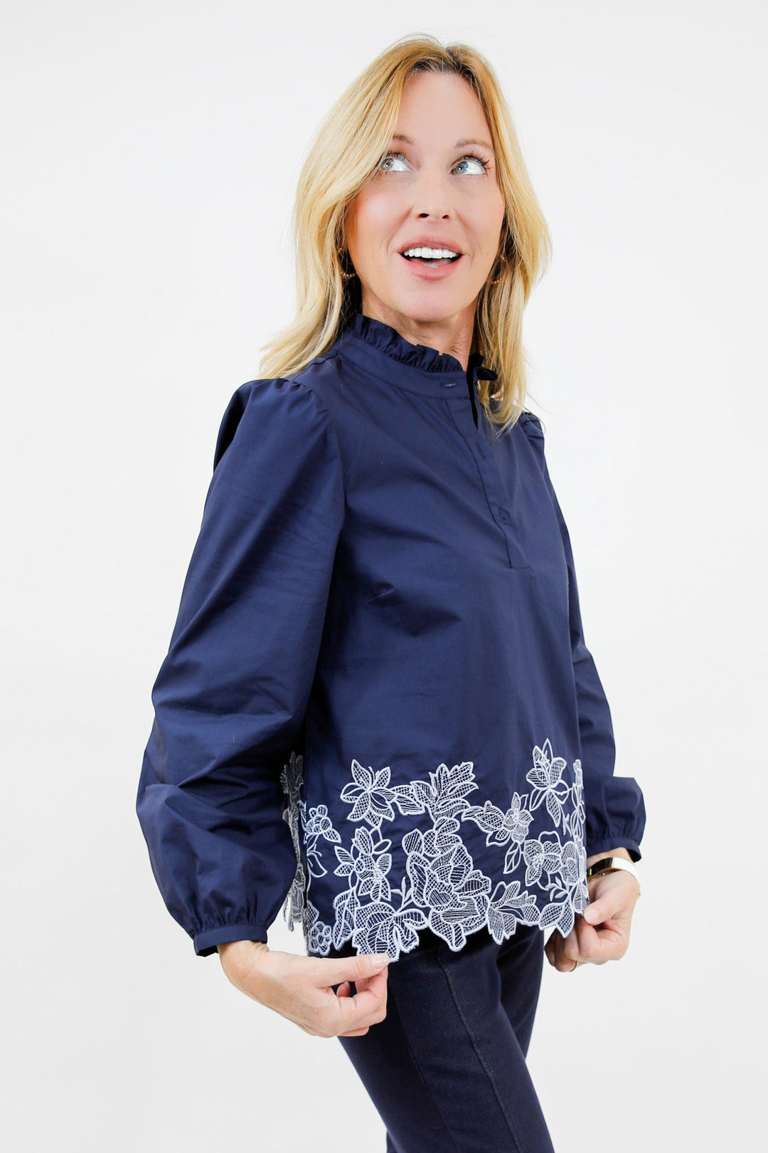 Refined Bloom Poplin Blouse
