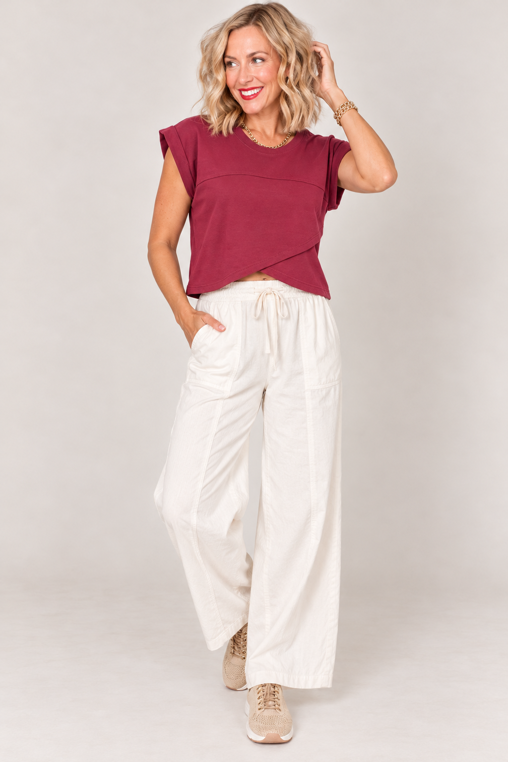 After Hours Wrap Hem Top