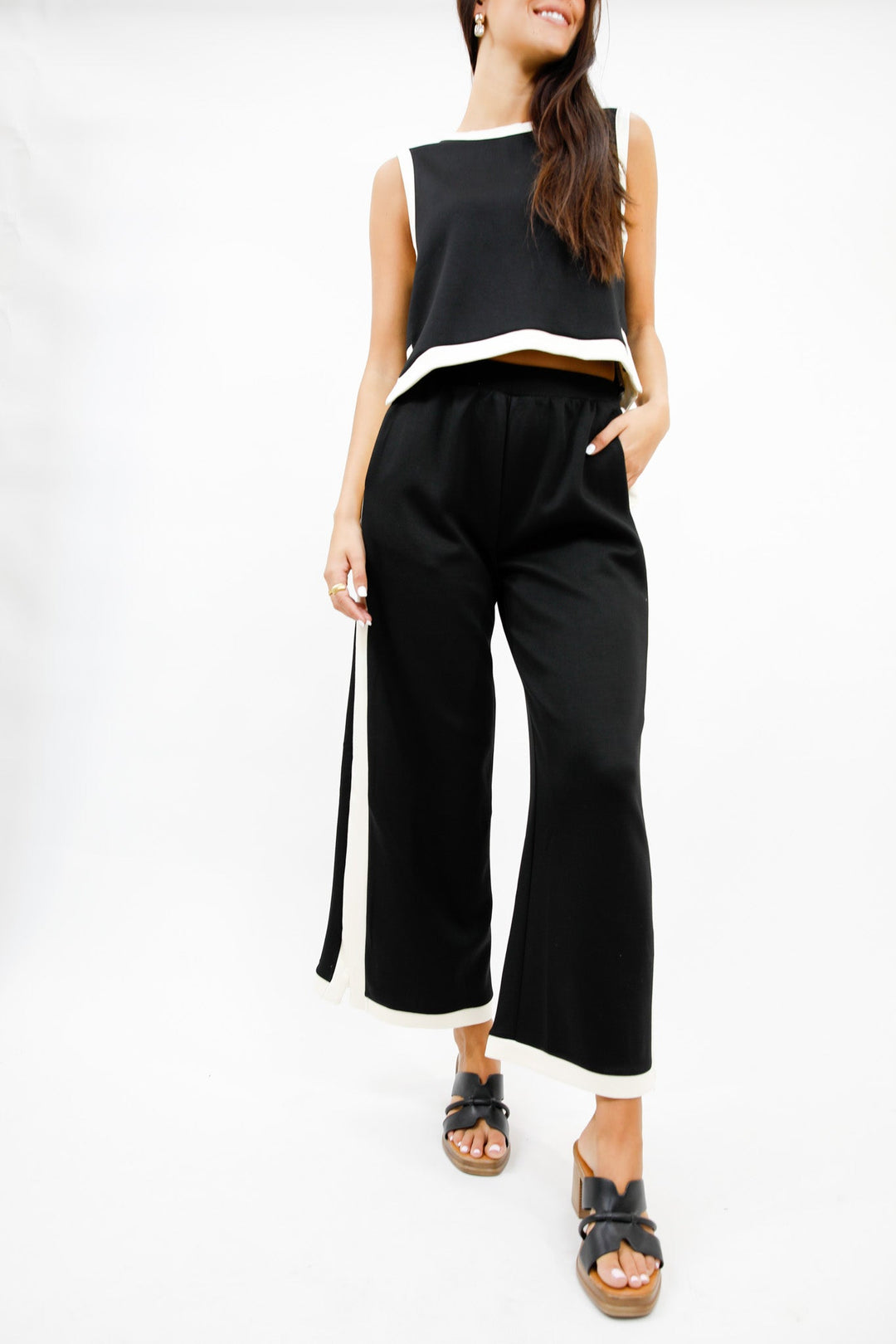 Marina Trim Wide Leg Pants