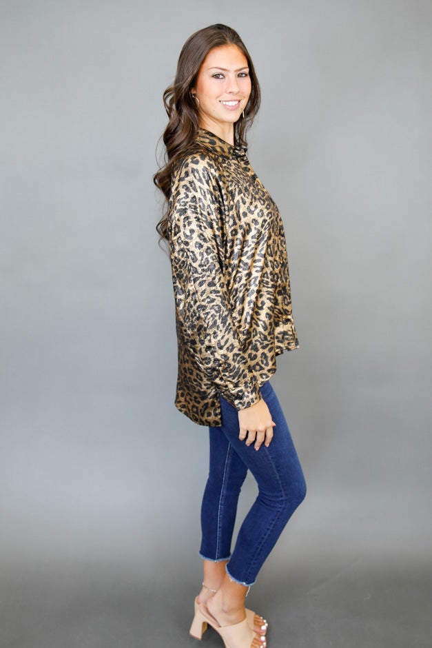 Safari Satin Blouse *Final Sale*