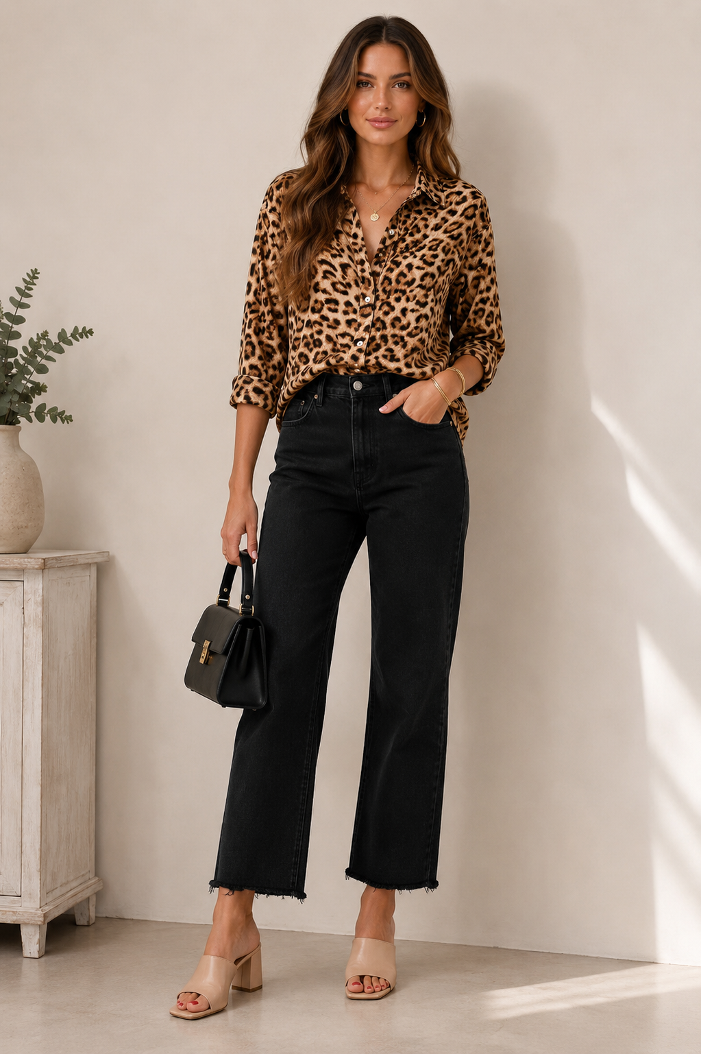 Wild Side Leopard Button Down