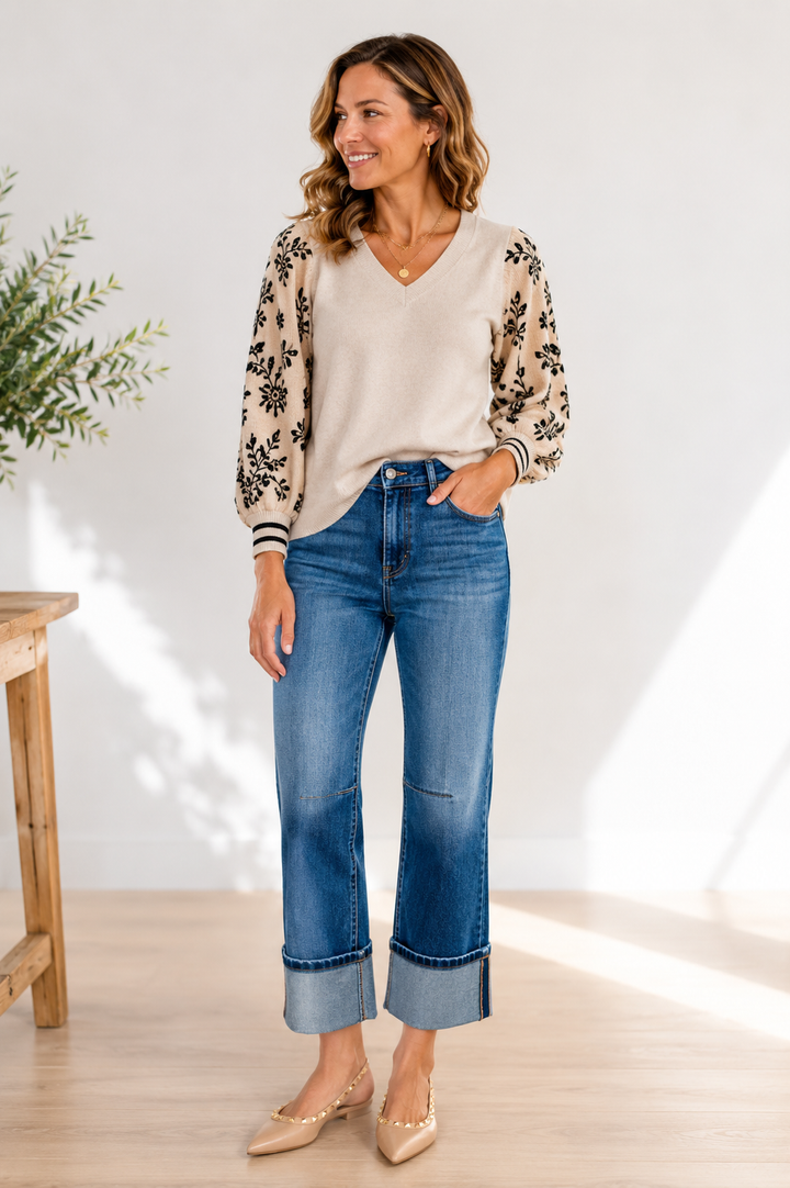 Stitched in Style Embroidered Sweater