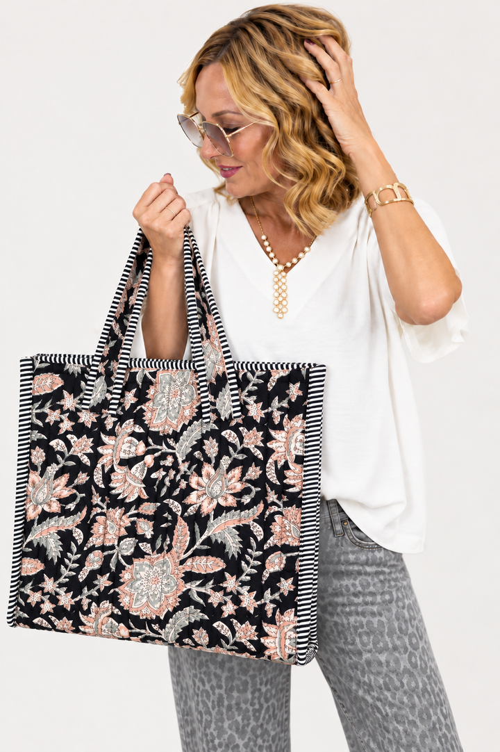 Midnight Desert Quilted Tote